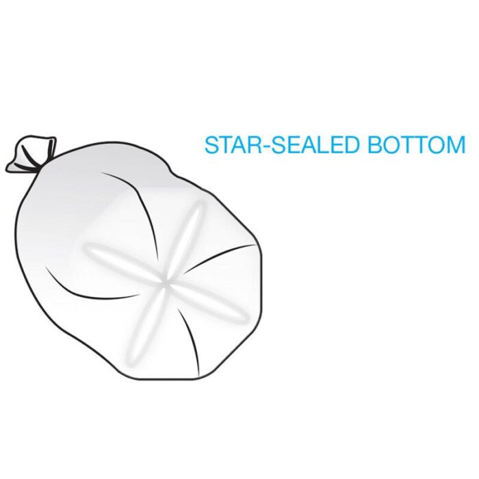 H243306N: 12-16 GALLON CLEAR TRASH BAGS - 24 x 33 - 6 MICRON - 1000 PER CASE - Image 2