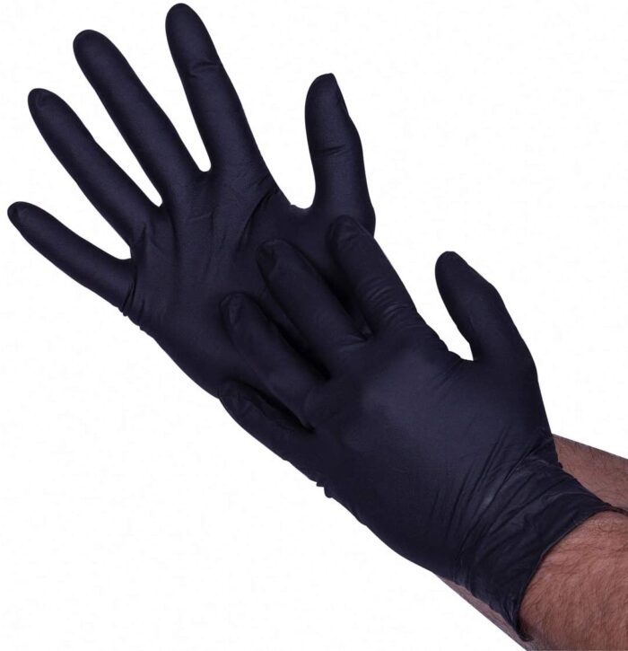 10043: GREASE BULLY BLACK NITRILE EXAM GLOVES, POWDER FREE - 6 MIL - MEDIUM - Image 3