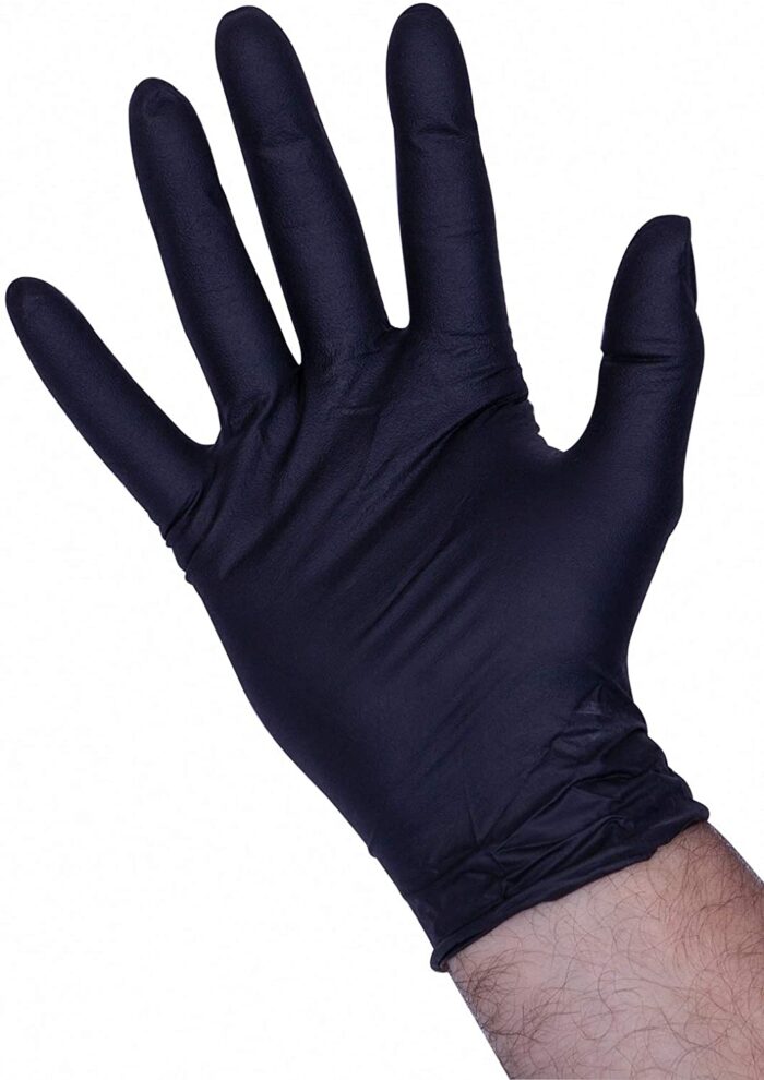 10043: GREASE BULLY BLACK NITRILE EXAM GLOVES, POWDER FREE - 6 MIL - MEDIUM - Image 4