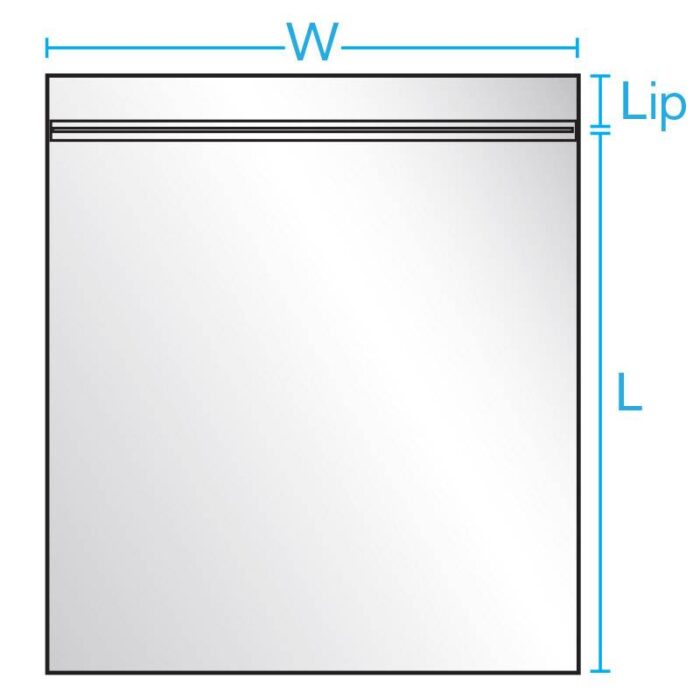 2049: 3" x 5" WHITE BLOCK RECLOSABLE POLY BAG - 1000 PER BOX - Image 2