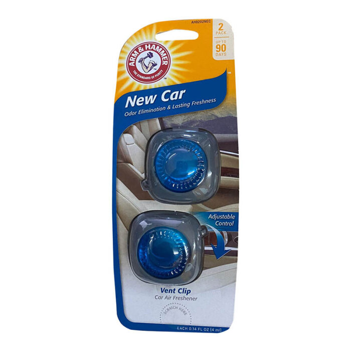 AH8202NEC: 2 PACK VENT CLIP AIR FRESHENER - NEW CAR - ARM & HAMMER - Image 2