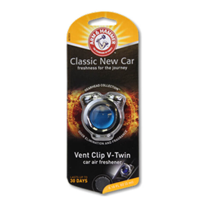 AH7000V: GEARHEAD V-TWIN VENT CLIP AIR FRESHENER - NEW CAR - ARM & HAMMER - Image 2