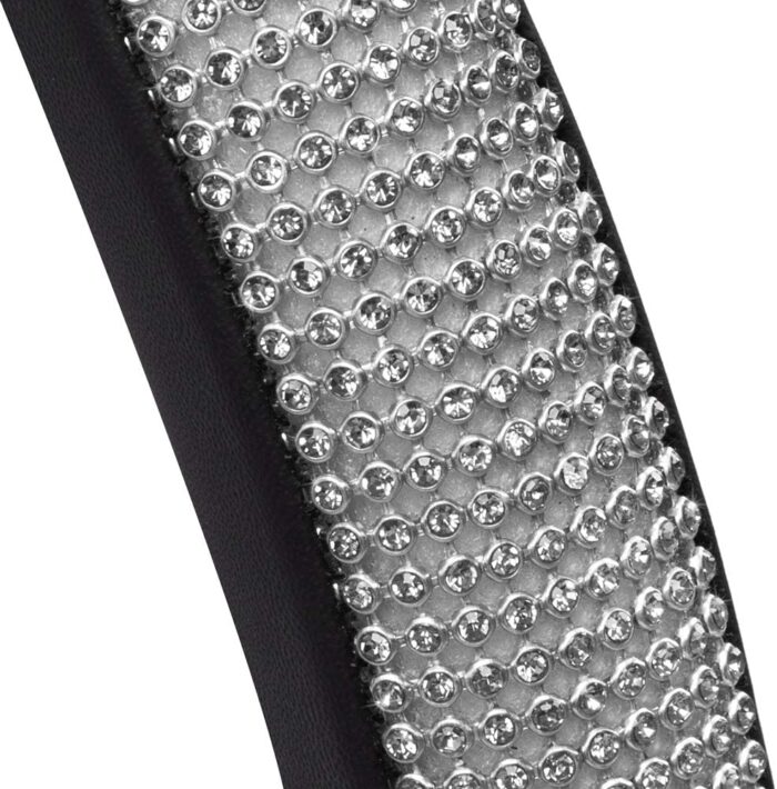 888: BLING BLING DIAMOND STEERING WHEEL COVER - SILVER - MAJIC PRODUCTS INC - Image 3