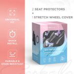 CBSC-5953-BK: CARBELLA BUTTERFLY SEAT LINERS W/ STEERING WHEEL COVER - BDK USA - Image 5