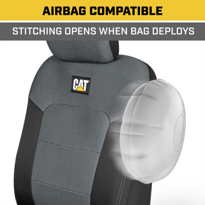 CASC-2284-GR: CATERPILLAR MESH FLEX SEAT COVERS - GRAY - BDK US - Image 3