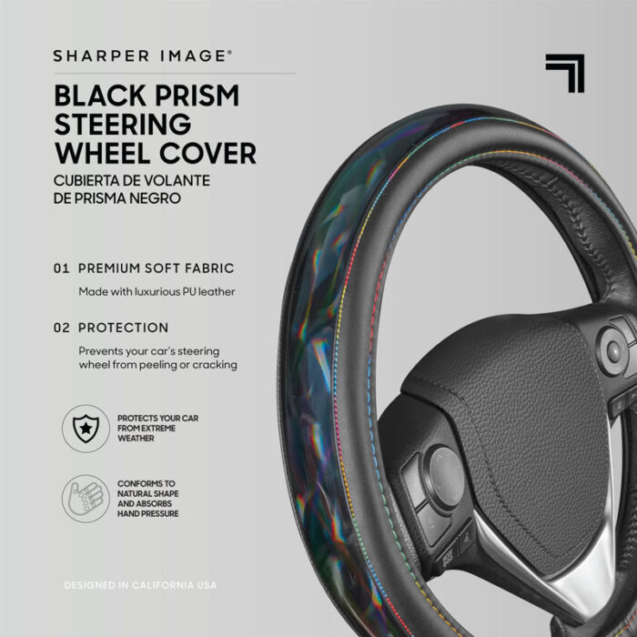 SISW-5331-BK: SHARPER IMAGE IRIDESCENT WHEEL COVER - BLACK - BDK USA - Image 2