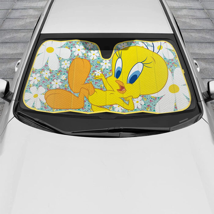 WBAS-1103: MOTOR TREND AUTO SHADE - TWEETY W/ FLOWERS - BDK USA - Image 2