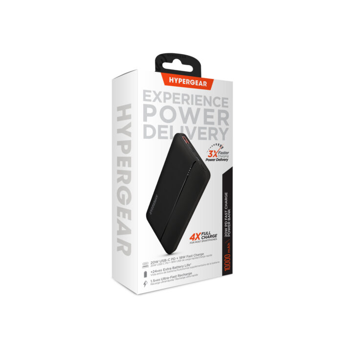 15457: 10000mAh 20W USB-C PD FAST CHARGE POWER BANK - HYPERGEAR - Image 6