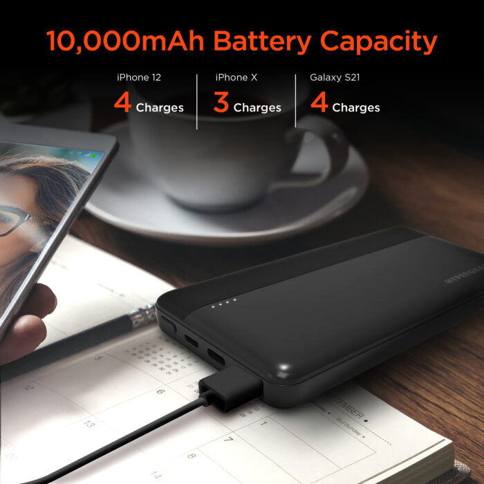 15457: 10000mAh 20W USB-C PD FAST CHARGE POWER BANK - HYPERGEAR - Image 4