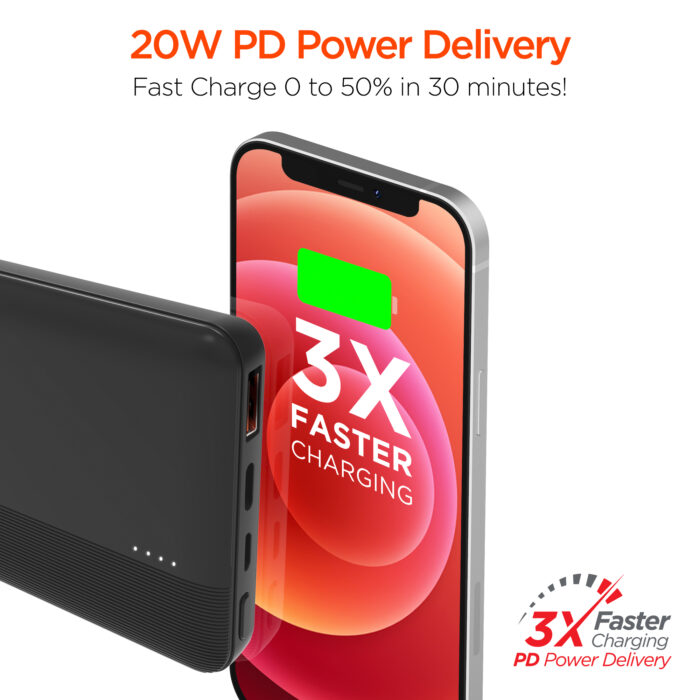 15457: 10000mAh 20W USB-C PD FAST CHARGE POWER BANK - HYPERGEAR - Image 12