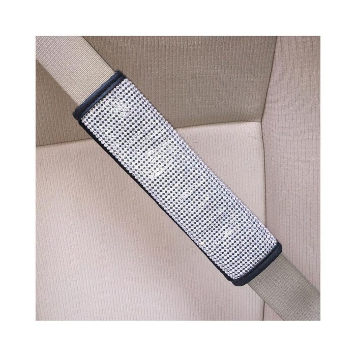 660: SEAT BELT PROTECTOR - BLACK WITH SILVER DIAMONDS - MAJIC PRODUCTS INC - Image 3