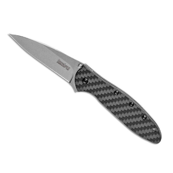 Kershaw 1660 Ken Onion Leek Assisted Flipper Knife 3 inch Bead Blast Plain Blade,