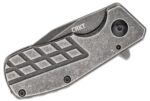 Columbia River CRKT 4021 Jon Graham Razelcliffe Flipper Knife 2.09 inch Black Stonewashed Wharncliffe Chisel Blade and Stainless Steel Handles