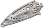 Columbia River CRKT 5102N Ed Van Hoy Snap Lock Folding Knife 2.554 inch Plain Blade, Stainless Steel Handles