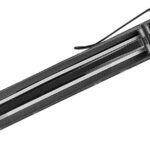 Kershaw 1990 Brawler Assisted Flipper 3.25 inch Black Plain Tanto Blade, Black Handles