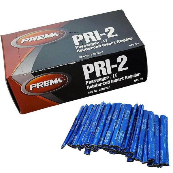 PREMA PRI-2 PremaFill Passenger and Light Truck Tire Plug Inserts - 3-3/4 inches Long, 50 Blue Reinforced Rubber Tire Injury Repair Units