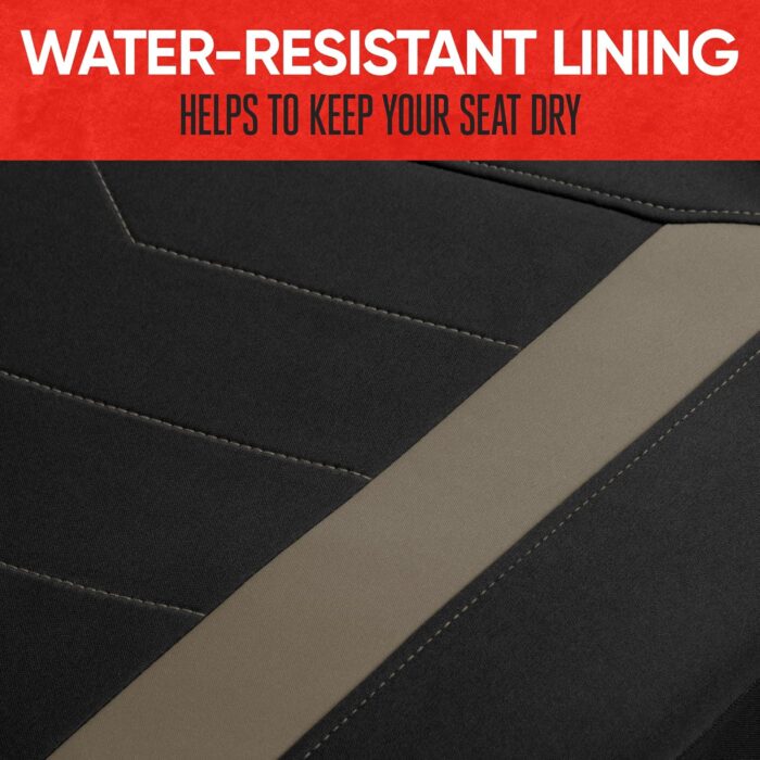 MTSC-284-BG: MOTOR TREND® NEOPRENE SIDELESS SEAT COVERS TWO TONE DESIGN - BLACK/BEIGE - BDK USA - Image 6