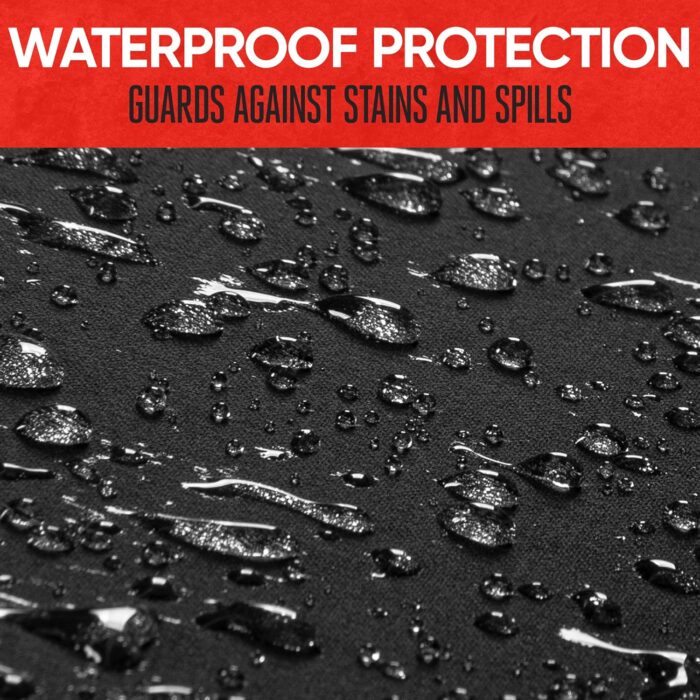 Motor Trend SpillGuard Seat Covers for Cars Trucks SUV – Black Seat Covers with Waterproof Neoprene Lining, Automotive Car Seat Covers for Front Seats Only, Forros para Asientos de Carro