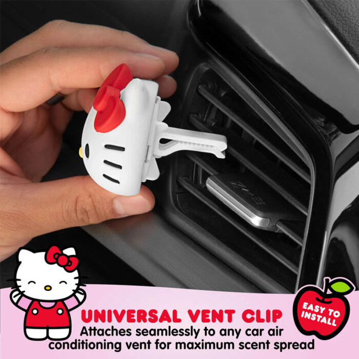 SRAF-1112: HELLO KITTY OIL POD REFILLS VENT CLIP AIR FRESHENER - TROPICAL FRUIT - BDK USA - Image 3