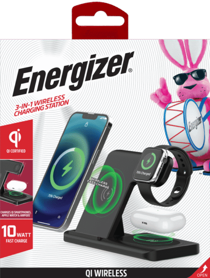 ENG-QIM02BK Energizer 3-in-1 Wireless Charging Station. QI Certified