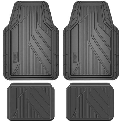 80030 Genuine Dickies 4 Piece Heavy Duty All Weather Floor Mats Black
