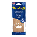 HW-007PK160: PREMIUM WOOD HANGING AIR FRESHENER - NEW CAR - PARADISE AIR