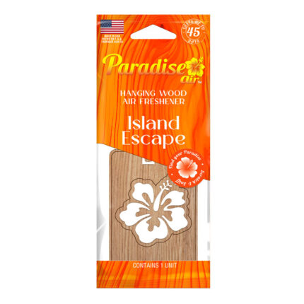 HW-033PK160: PREMIUM WOOD HANGING AIR FRESHENER - ISLAND ESCAPE - PARADISE AIR