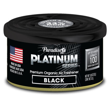PLEO-003PK160: PLATINUM SERIES EXTREME ORGANIC CAN AIR FRESHENER - BLACK - PARADISE AIR
