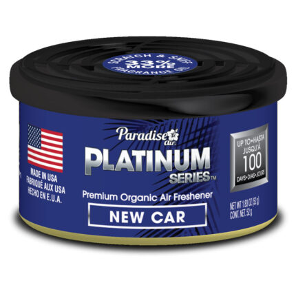 PLEO-007PK160: PLATINUM SERIES EXTREME ORGANIC CAN AIR FRESHENER - NEW CAR - PARADISE AIR